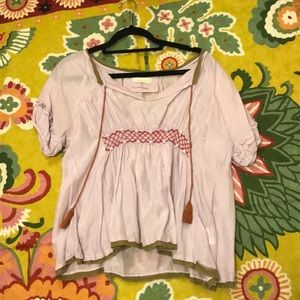 Odd Molly Sz 3 Silk Peasant Blouse
